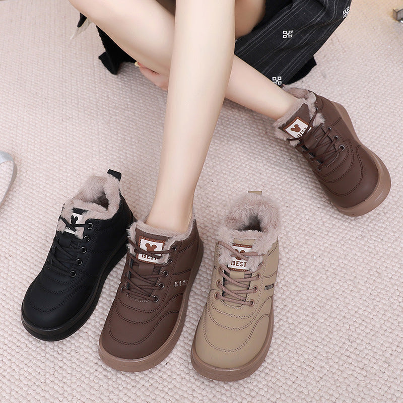 Damen Wärmende High-Top Sneakers mit kuscheligem Innenfutter und rutschfester Sohle Drune
