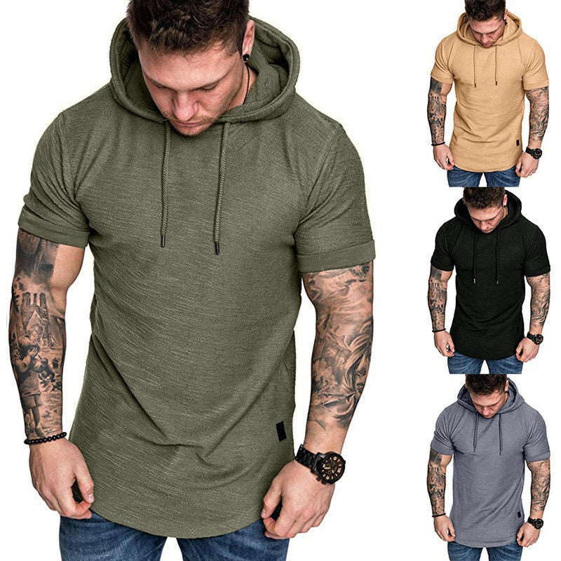 Herren Kapuzen-T-Shirt mit strukturiertem Design und lässigem Schnitt Drune