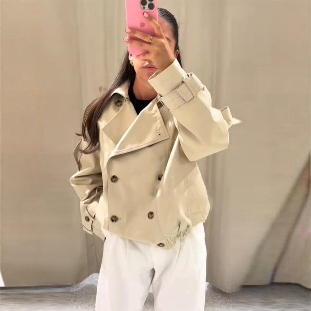 Damen Modische Outdoor-Jacke mit elegantem Kunstfellkragen Drune