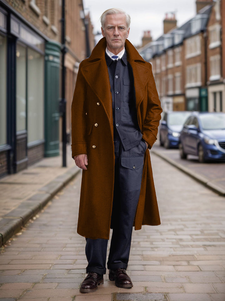 Herren eleganter Wollmantel Drune