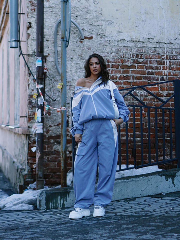 Damen Sportliches Premium-Set aus komfortabler Oberjacke und weit geschnittenen Hosen Drune