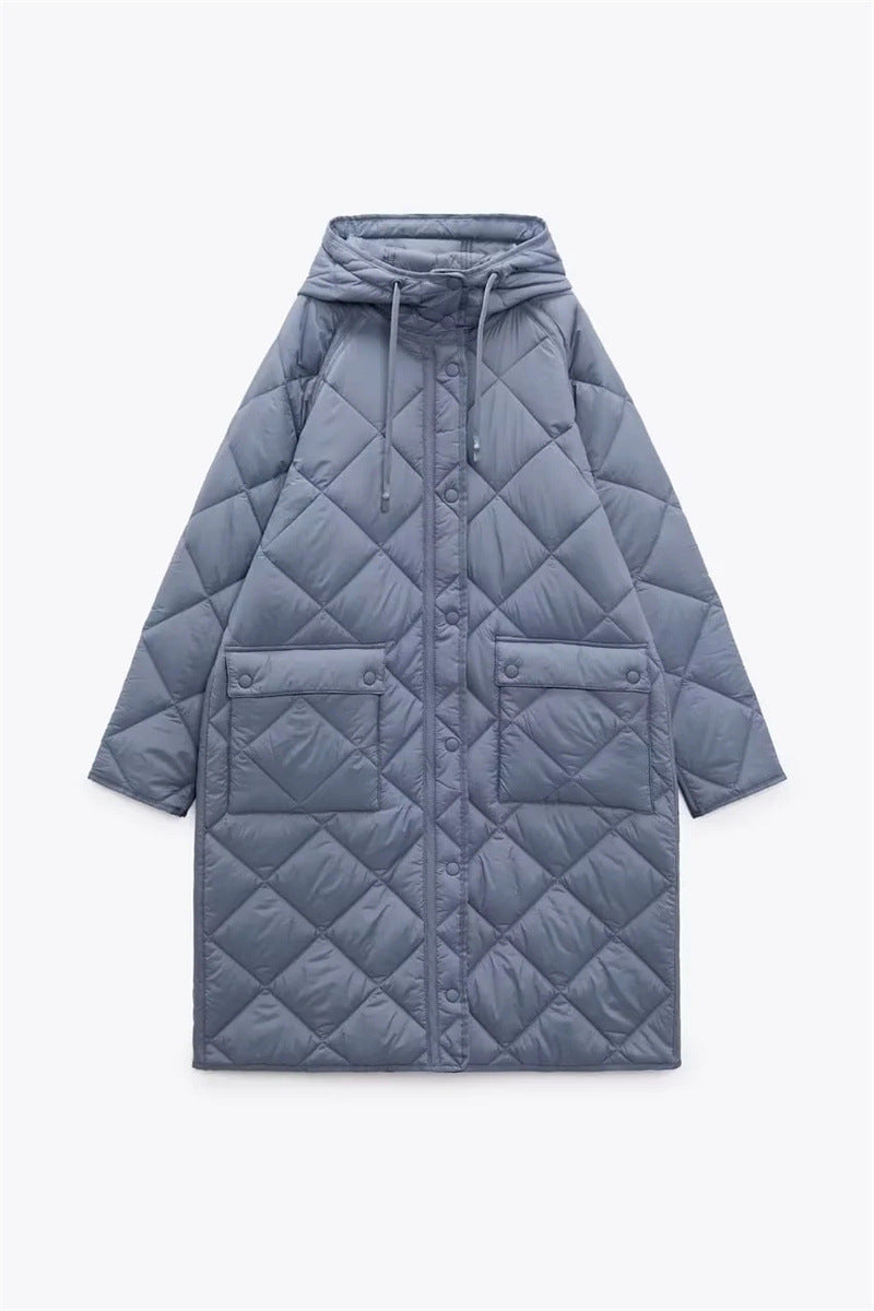 Damen gesteppte Übergangsjacke mit Kapuze und praktischen Taschen Drune 1759483144