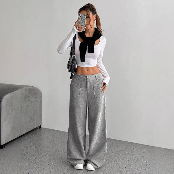 Damen Weite Cordhose Drune