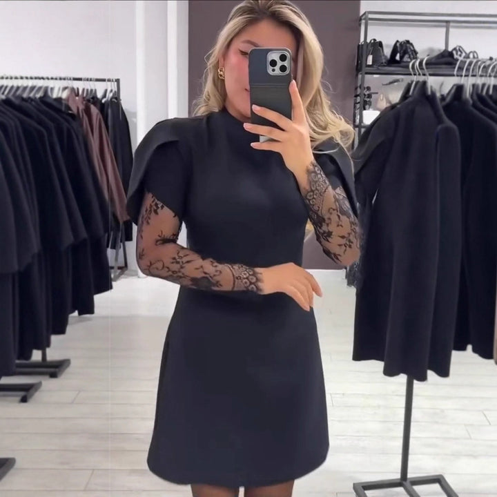 Damen Elegantes Kleid mit Spitze und figurbetontem Schnitt Drune