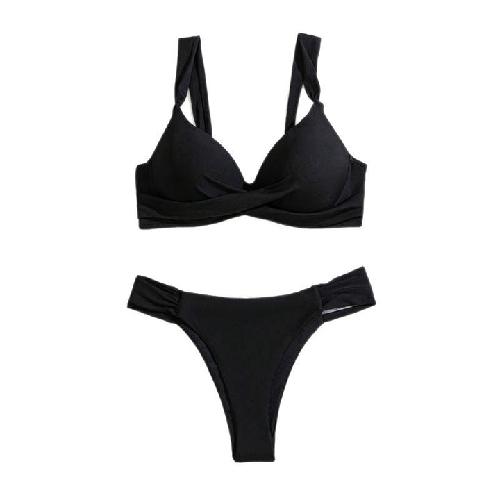 Damen Hochwertiges Bikini-Set mit elegantem Wickeloberteil Drune
