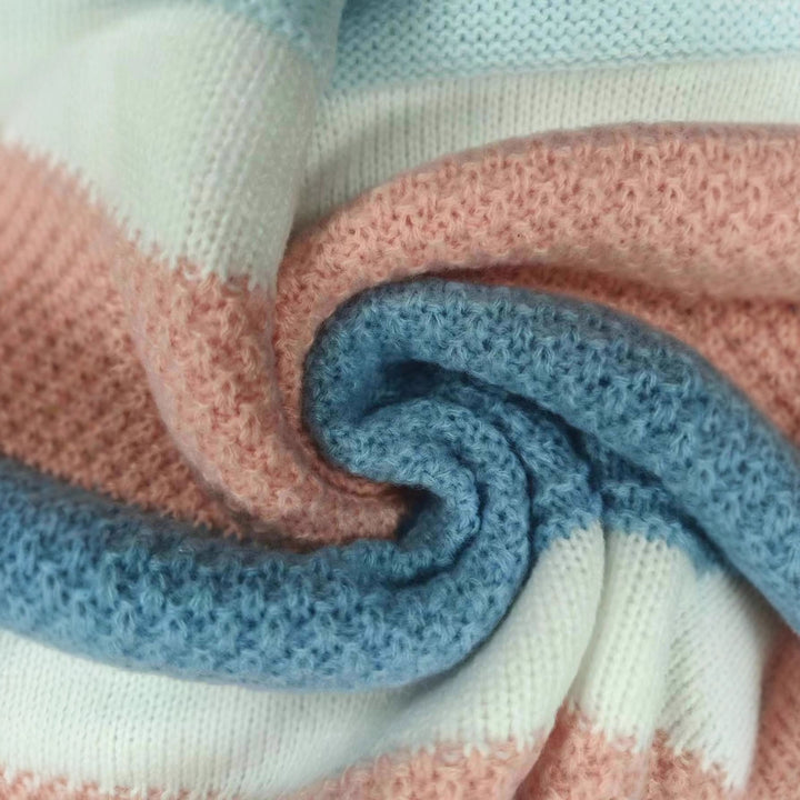 Damen Modischer Pullover mit einzigartiger Streifenstruktur und lässigem Schnitt Drune