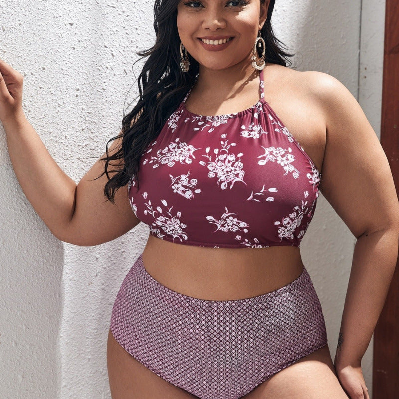 Damen Hochgeschnittener Bikini mit modischem Cropped-Oberteil Drune