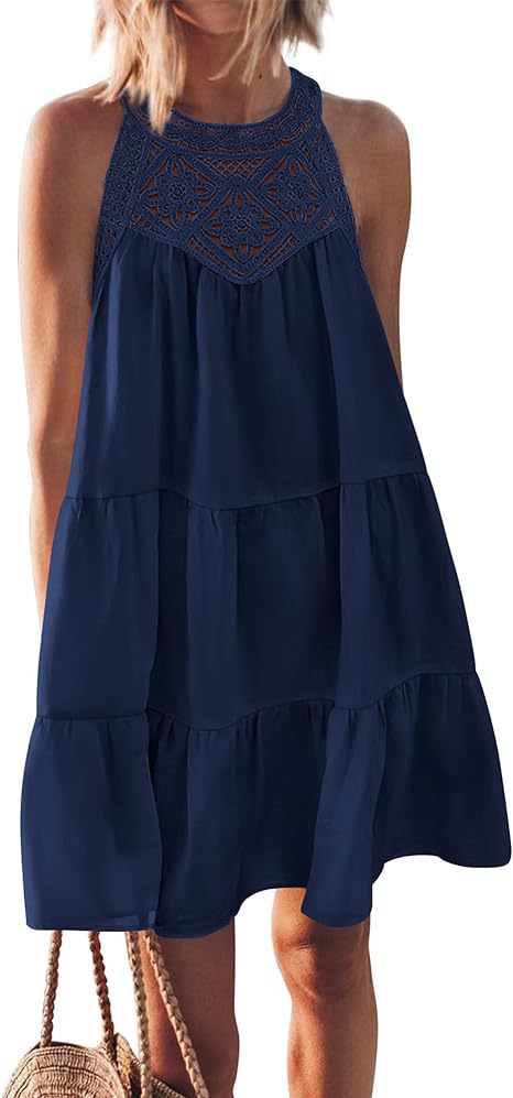 Damen Boho Chic Sommerkleid Drune