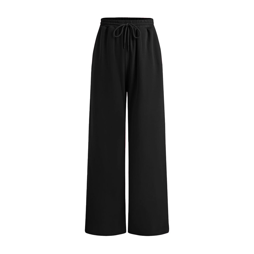 Damen Weit geschnittene Freizeithose aus hochwertigem Baumwollmix mit elastischem Bund Drune