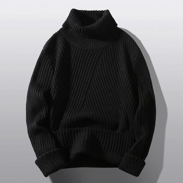 Damen Grobstrick-Rollkragenpullover mit aufwendigem Rippmuster Drune