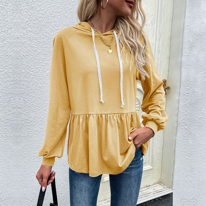 Damen lässiges Hoodie mit Volantdetails Drune