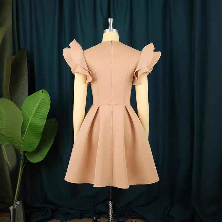 Damen Abendkleid mit voluminösen Rüschendetails Drune
