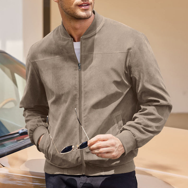 Herren modische Jacke im sportlichen Suede-Look Drune