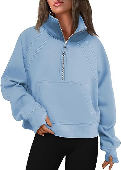 Damen stylischer Half-Zip Sweatshirt Drune