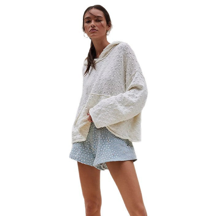 Damen Bequemer Oversized Pullover Drune