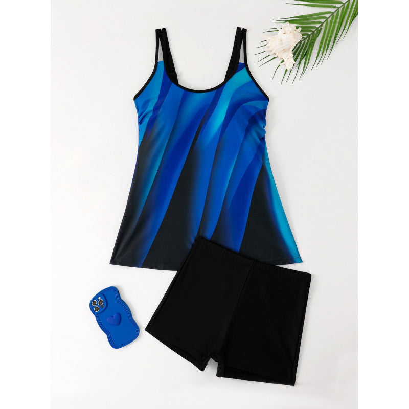 Damen Schwimmanzug mit floralem Oberteil und eleganter Shorts Drune