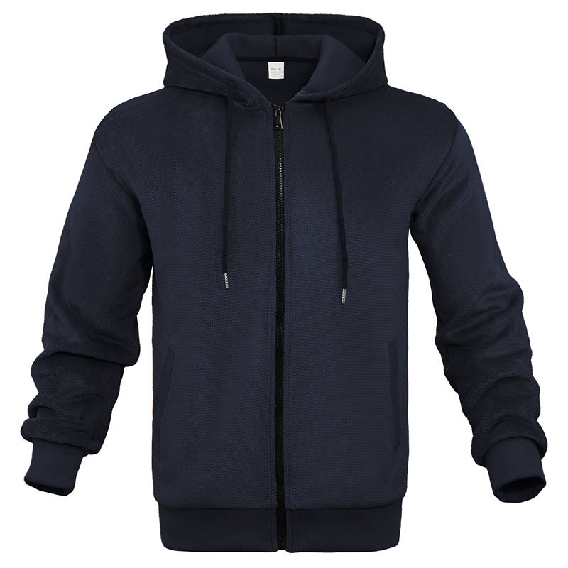 Herren sportlicher Zip-Hoodie aus atmungsaktivem Material mit Taschen Drune