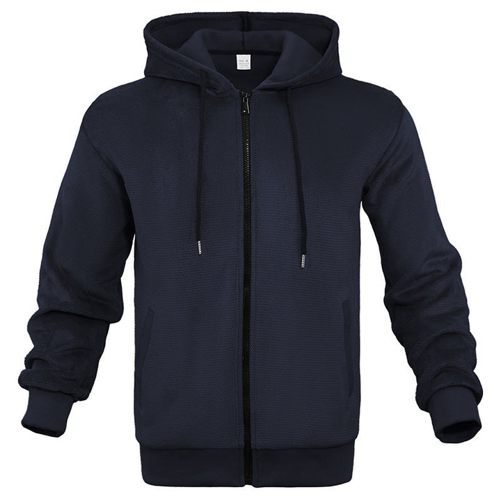 Herren sportlicher Zip-Hoodie aus atmungsaktivem Material mit Taschen Drune