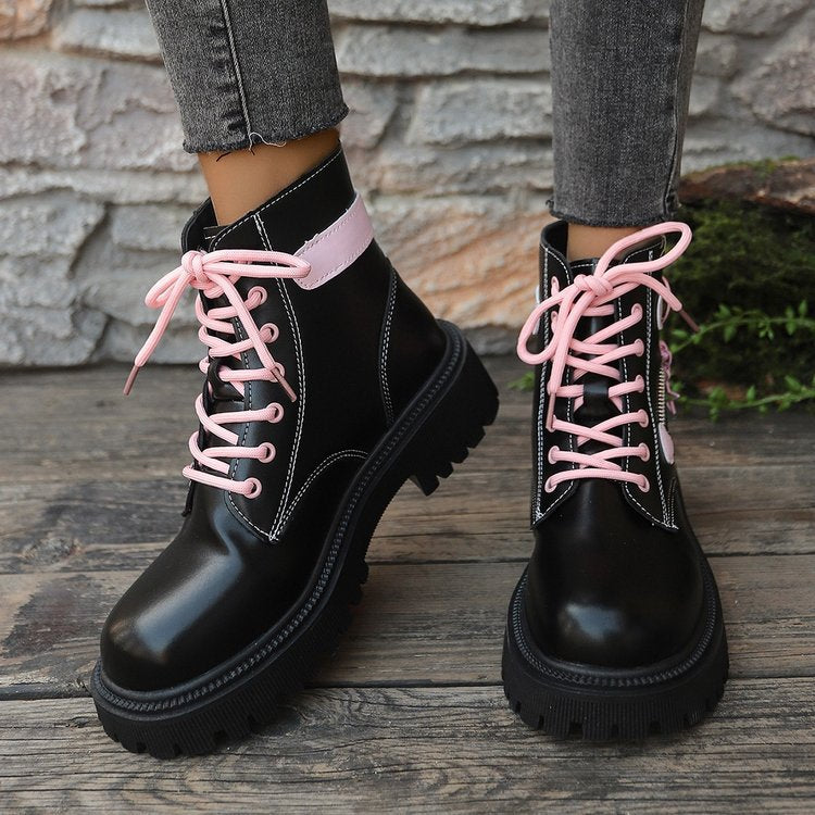 Damen Modische Stiefel mit Herz- und Stern-Details Drune