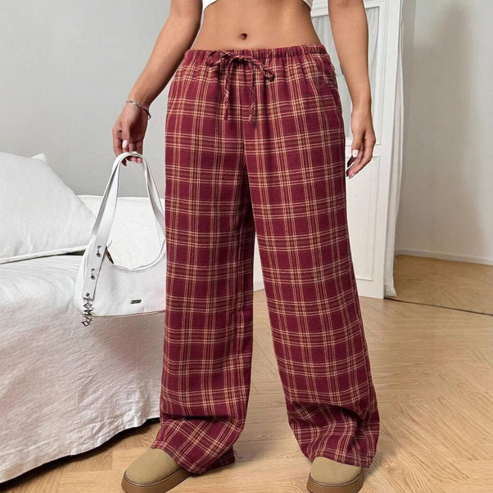 Damen Karierte Freizeithose Drune