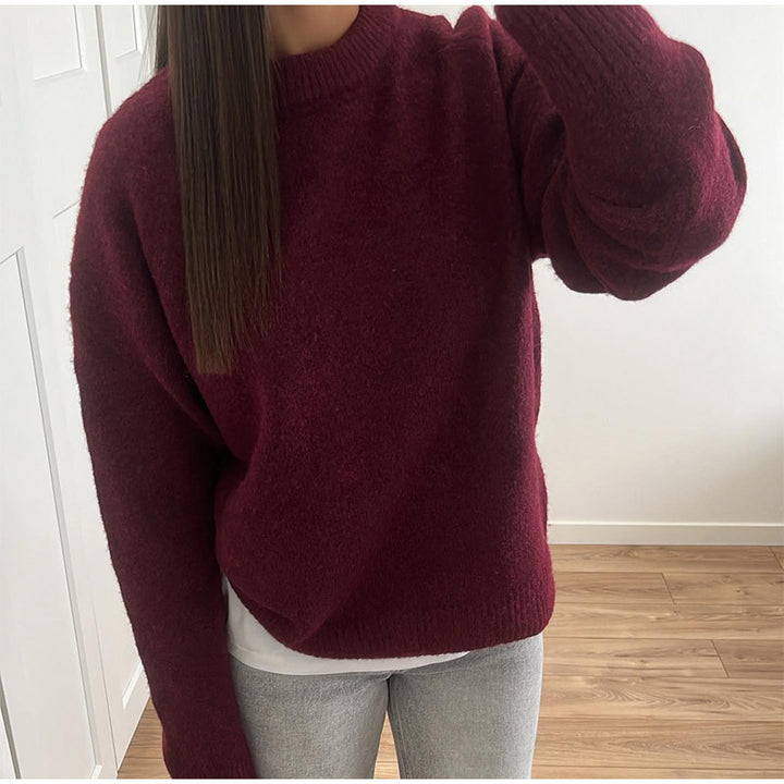 Damen Ursprünglich geschnittener Strickpullover mit weichem Material Drune