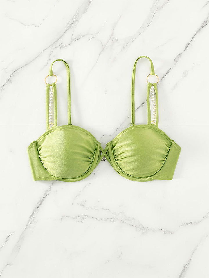 Damen Bikinioberteil mit eleganten Perlendetails Drune
