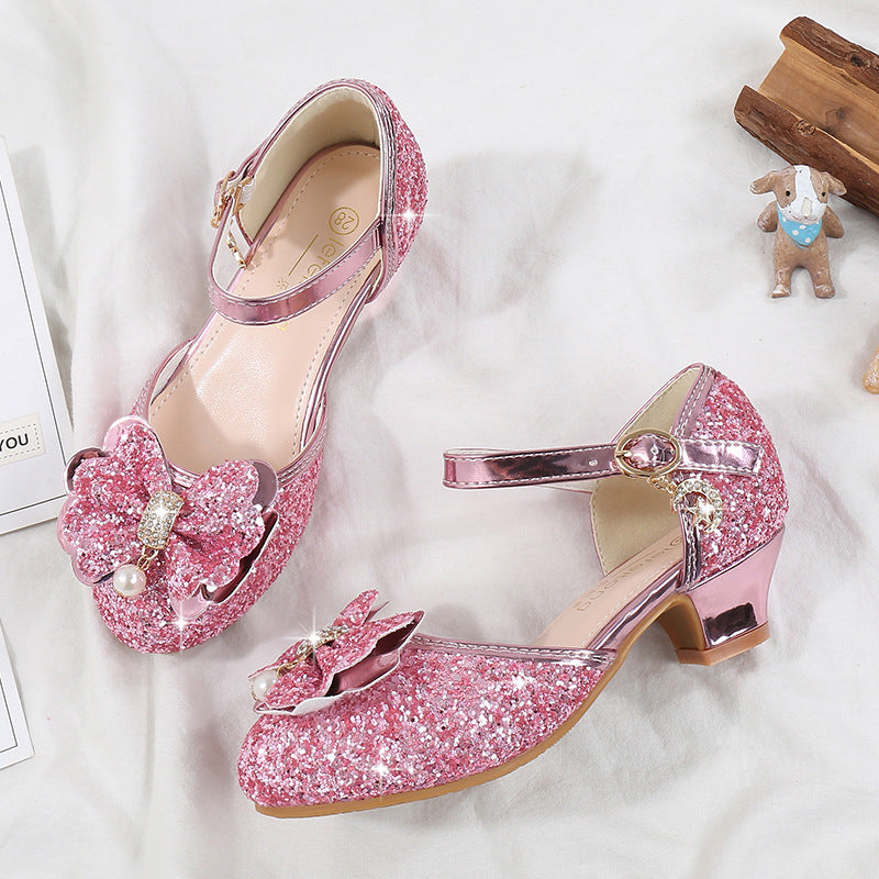 Mädchen Ballerina Schuhe mit funkelndem Blumenmotiv Drune