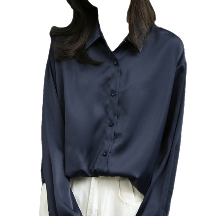 Damen Klassische Bluse mit modernem Oversized-Schnitt und elegantem Kragen Drune
