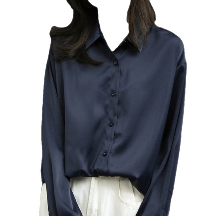Damen Klassische Bluse mit modernem Oversized-Schnitt und elegantem Kragen Drune