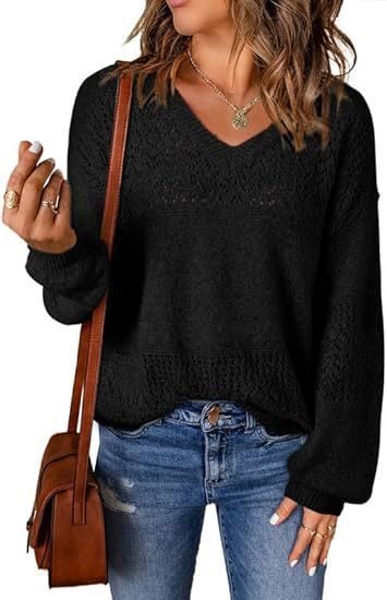 Damen luftiger Strickpullover Drune