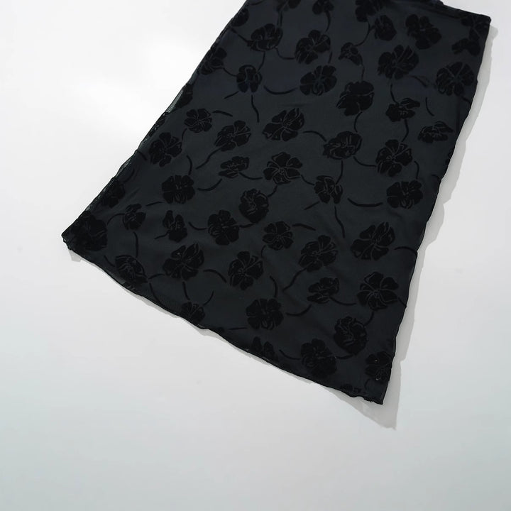Damen Maxikleid aus luxuriösem, floralem Design Drune