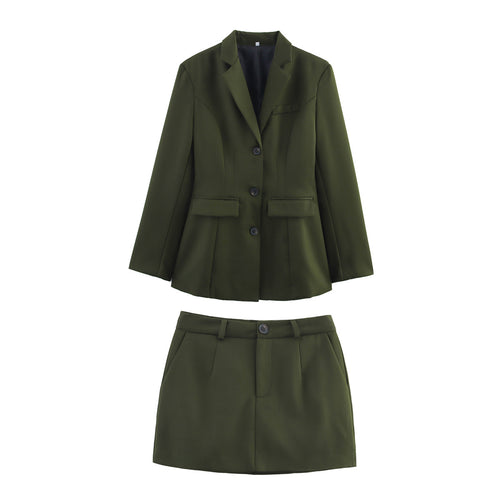 Damen Blazer Set mit eleganter Rock-Shorts Drune