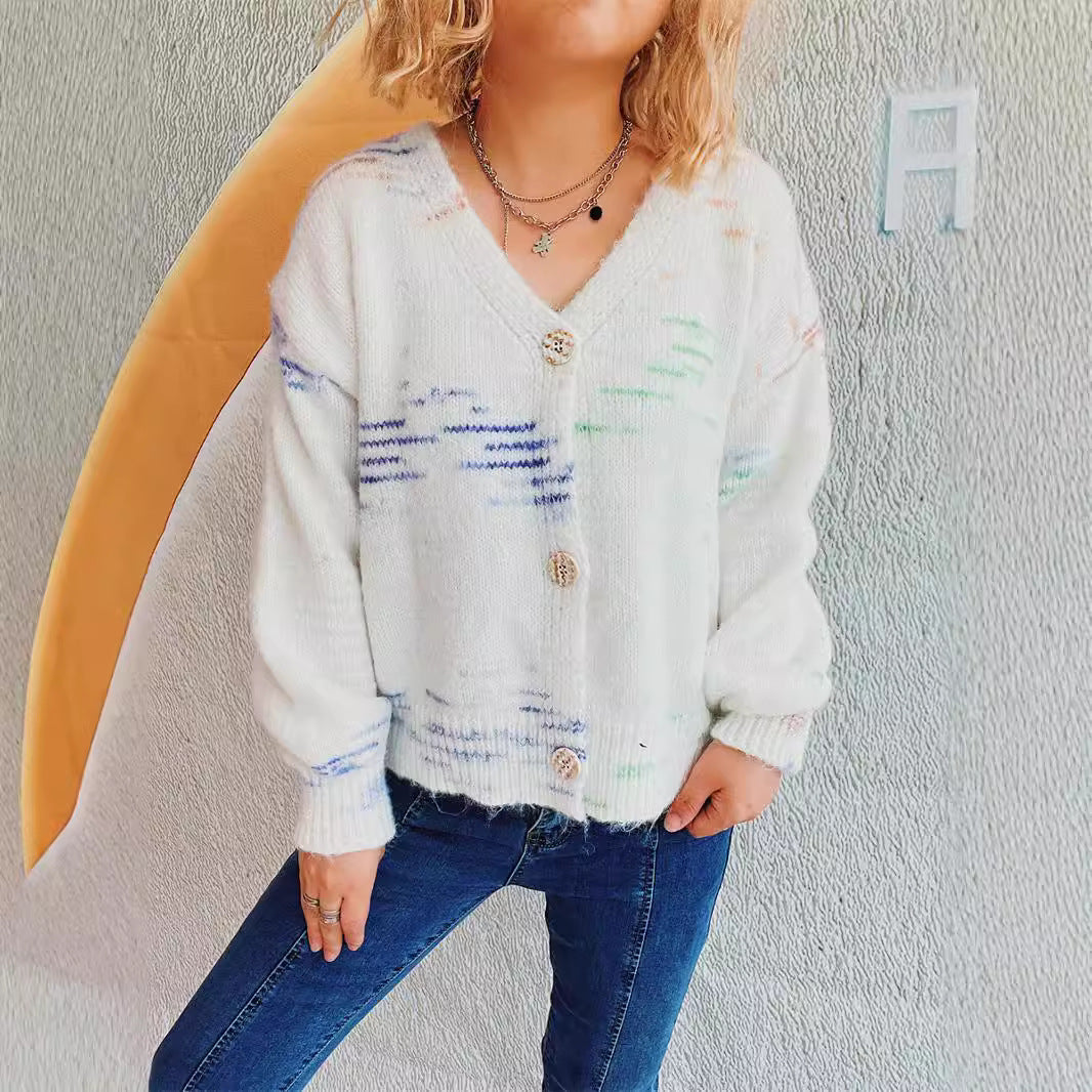 Damen gemütlicher Strickcardigan mit Knopfdetails und weich fließendem Material Drune