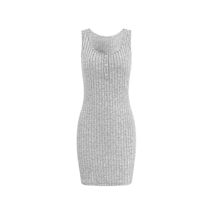 Damen Strickkleid mit Knopfdetails und passendem Cardigan Drune