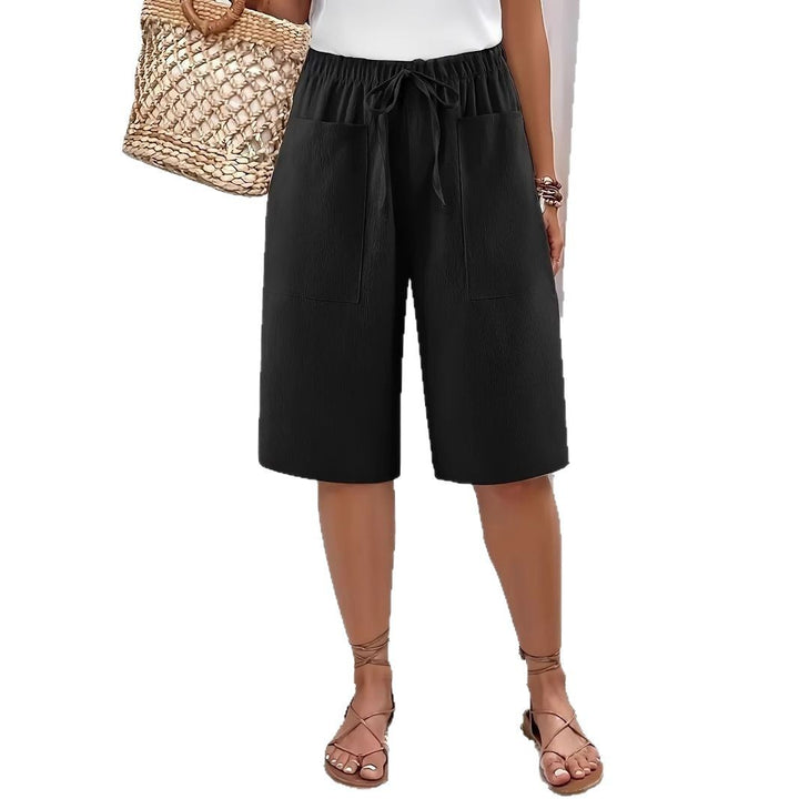 Damen lässige Culotte-Shorts mit elastischem Bund und praktischen Seitentaschen Drune
