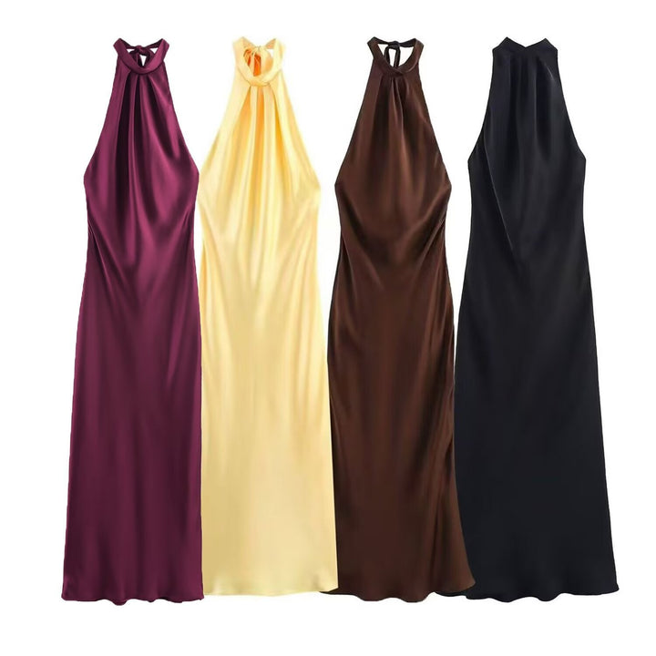 Damen Abendkleid mit elegantem Halterneck-Design und fließendem Schnitt Drune