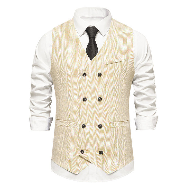 Herren elegante doppelreihige Weste Drune