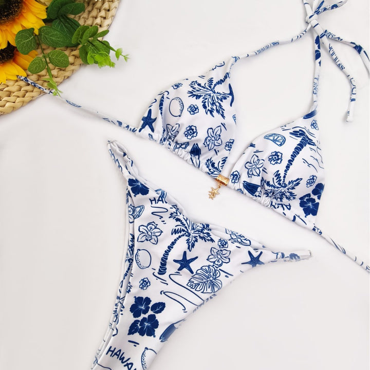 Damen Bikini-Set mit raffiniertem Polka-Dot-Design und verstellbarem Halter Drune