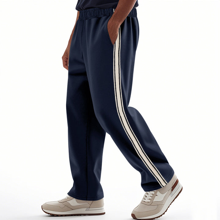 Herren Sportliche Freizeithose mit seitlichen Kontraststreifen Drune