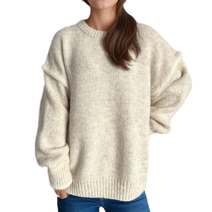 Damen Grobstrickpullover mit lässigem Schnitt und strukturiertem Design Drune