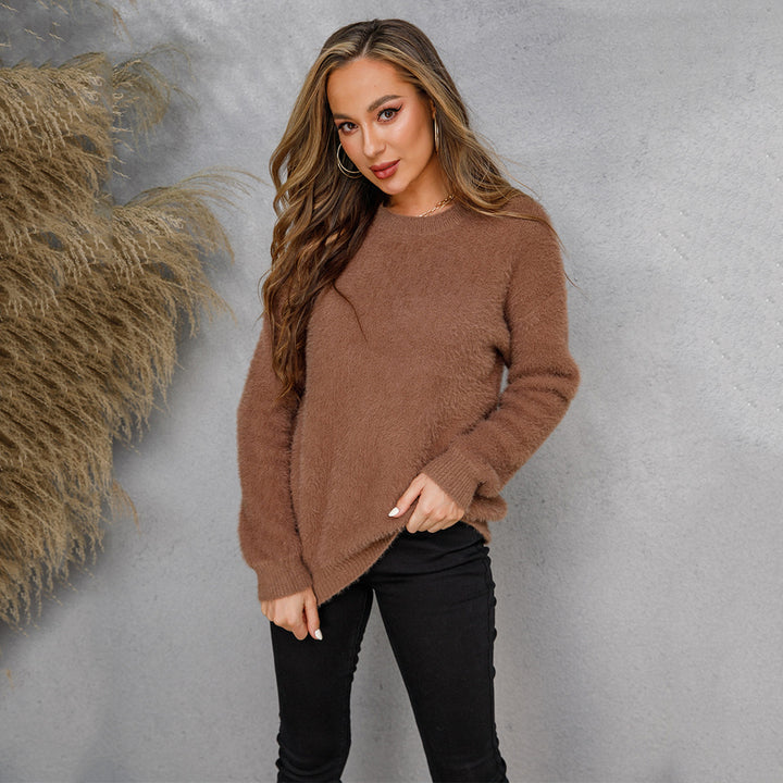 Damen weicher Strickpullover mit modernem Schnitt Drune