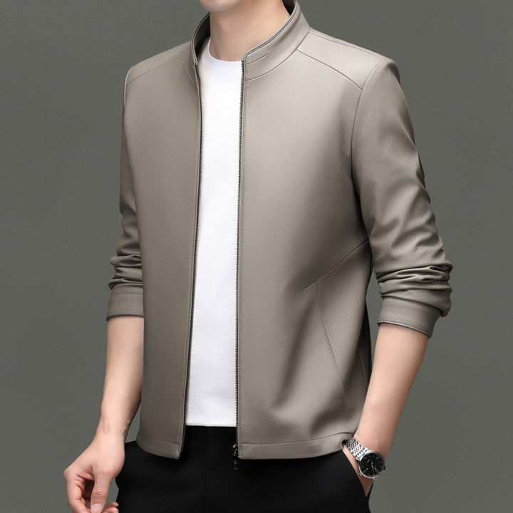 Herren Übergangsjacke mit hohem Stehkragen und modernem Schnitt Drune