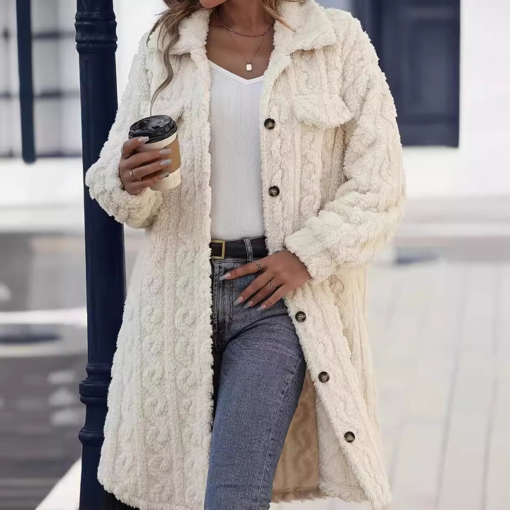 Damen Plüschjacke im lässigen Karodesign Drune