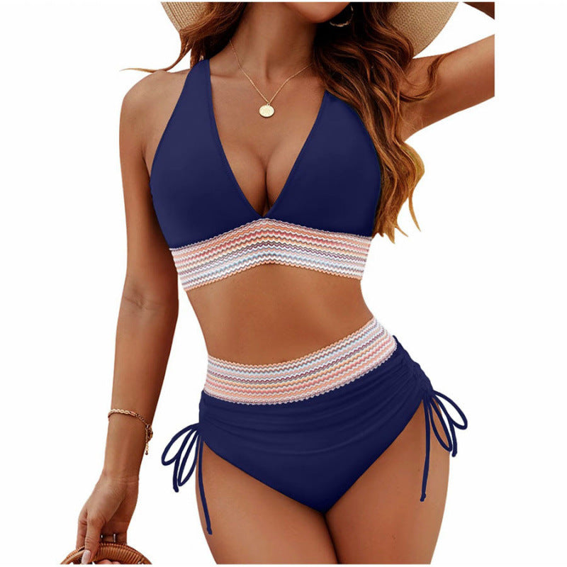 Damen Triangel-Bikini mit verstellbaren Riemen und moderner Rüschenoptik Drune