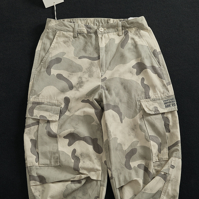 Damen Cargohose mit vielseitigen Taschen und modernem Camouflage-Design Drune