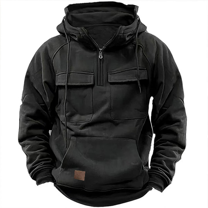 Herren Fleece Hoodie mit praktischem Reißverschluss und großen Taschen Drune