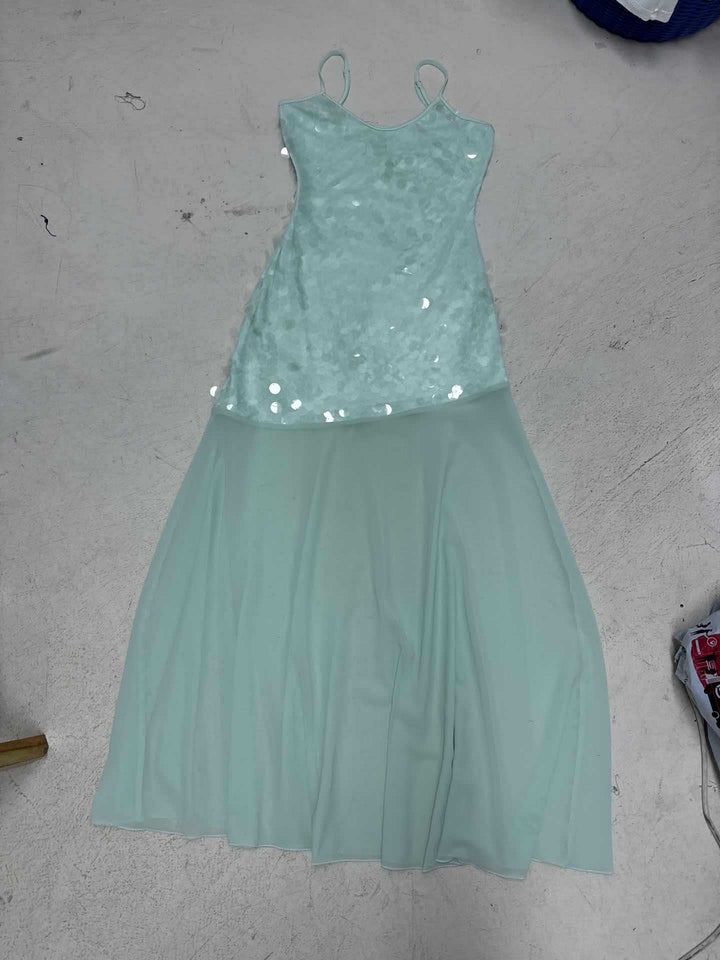 Damen schimmerndes ärmelloses Maxikleid mit funkelnden Pailletten Drune