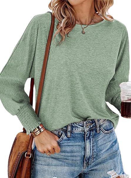 Damen lässiges Langarmshirt mit einzigartigen Ärmelabschlüssen Drune