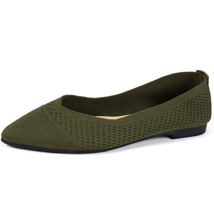 Damen Ballerinas mit kreativem Hahnentrittmuster und flexiblem Fußbett Drune