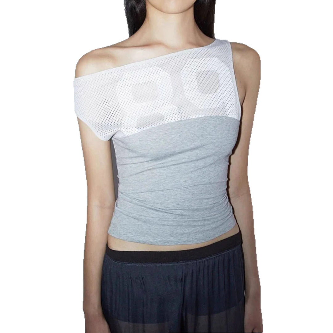 Damen Sporttop mit modischem Netzdesign und figurbetontem Schnitt Drune